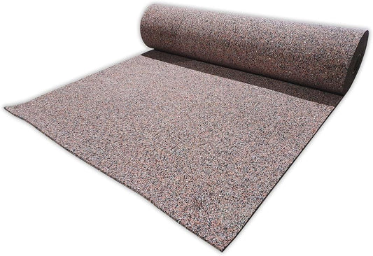 Suelo de caucho reciclado diseñado para gimnasio con partículas multicolor. ENERGY CONFORT, en Rollo de 10 x 1,25mts de 6mm. FABRICACIÓN EUROPEA.