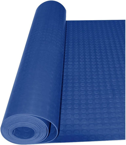 Suelo de caucho en rollo con círculos 3mm en varios colores, adecuado para suelos de alto tránsito.