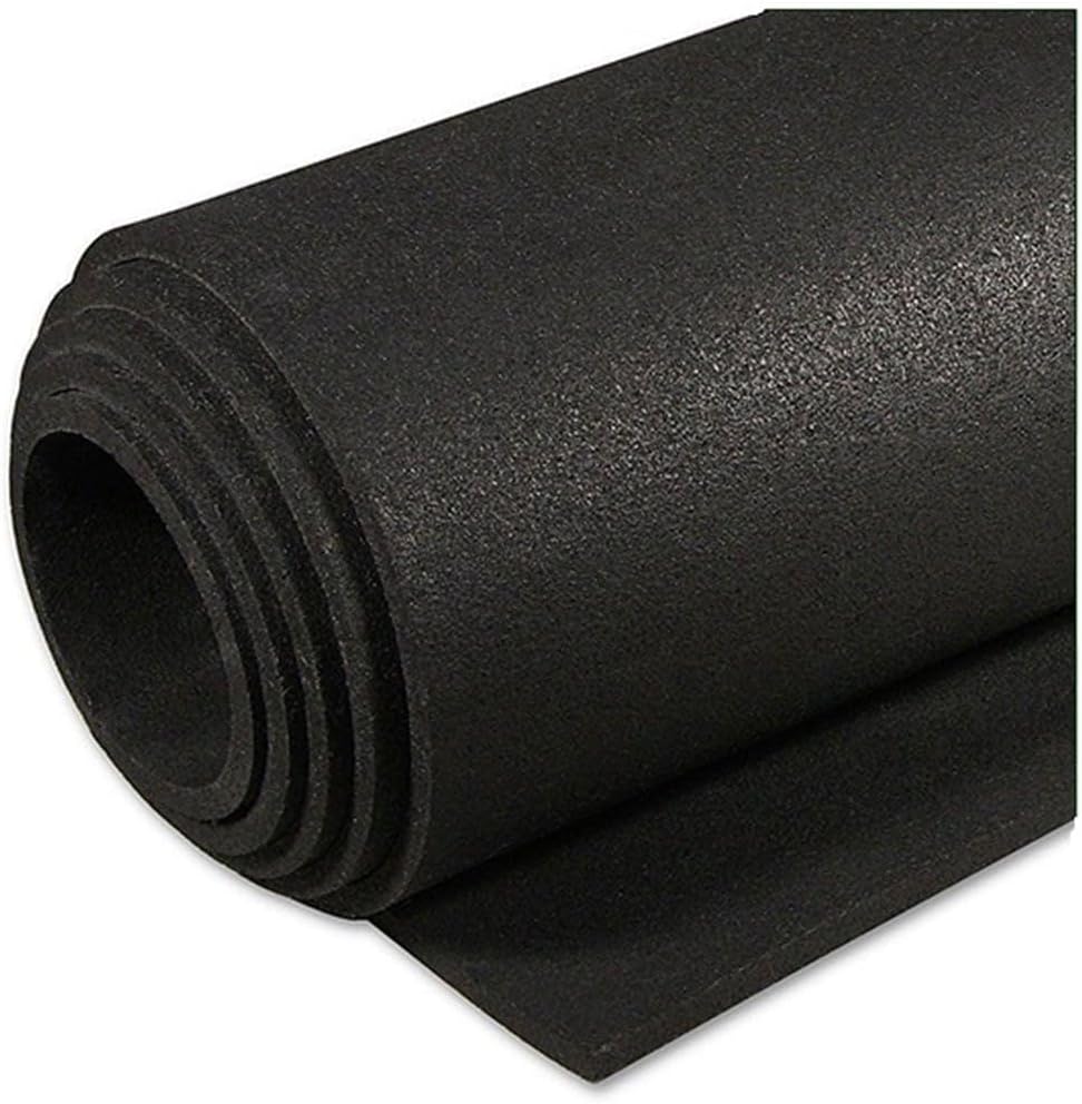 Suelo de caucho reciclado. D980 PURE BLACK 12mm Rollo de 5x1,25mts [Fabricación Europea]
