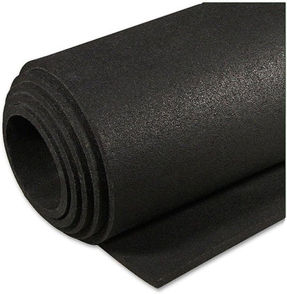 Suelo de caucho reciclado. D980 PURE BLACK 12mm Rollo de 5x1,25mts [Fabricación Europea]