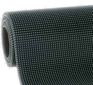 Alfombra de Pinchos de caucho en rollo, color Negro, antideslizante y resistente.