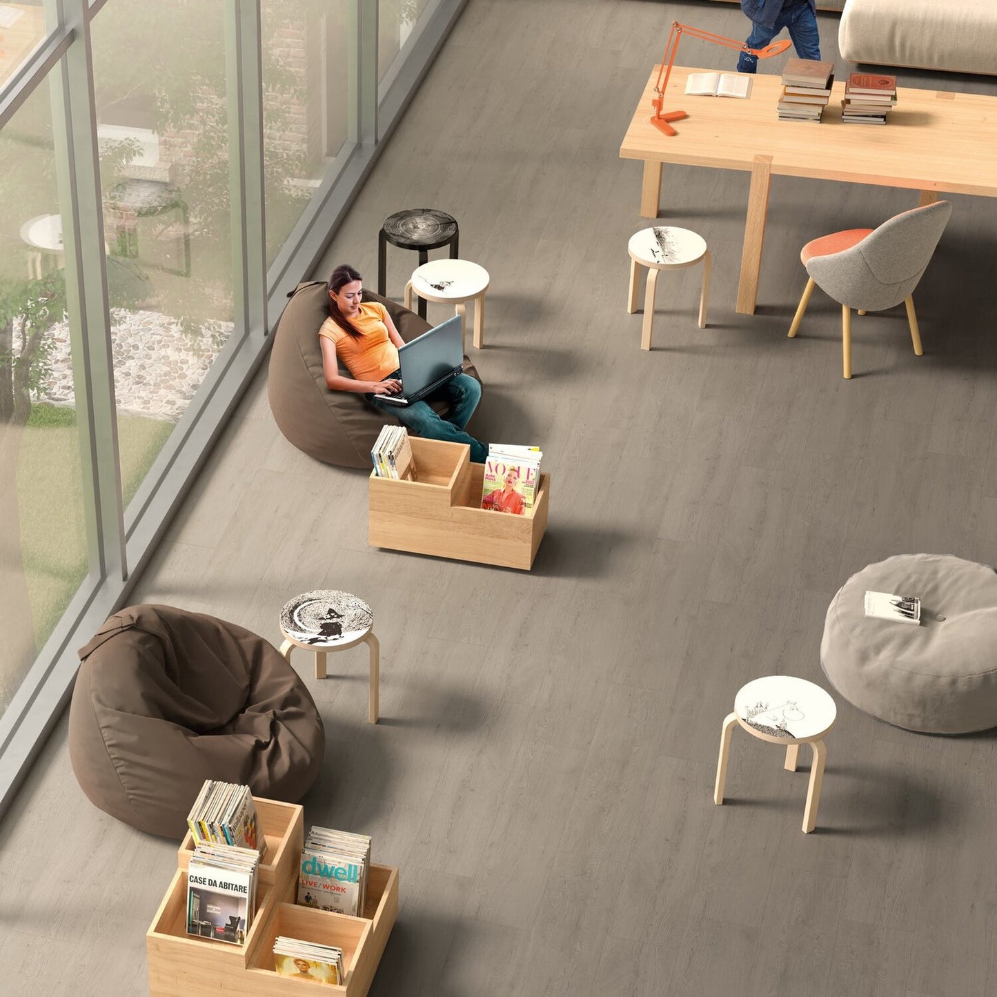Suelo de PVC Heterogéneo GERFLOR TARALAY INITIAL COMPACT 43 PRO de 2mm de Espesor en Rollos de 2X25mts