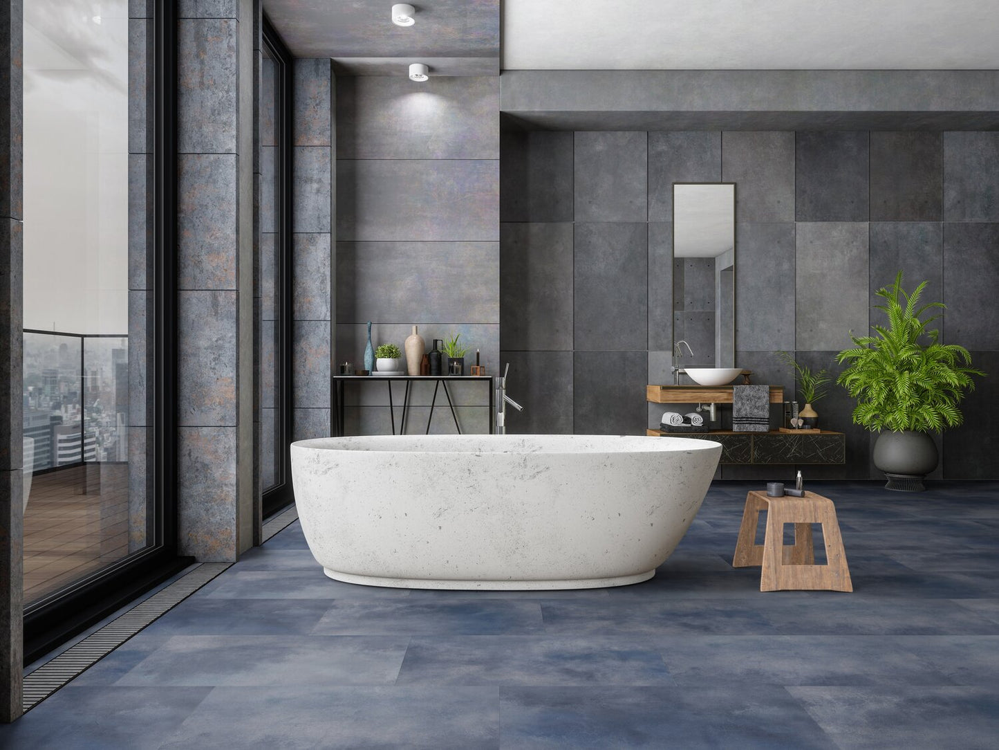 Suelo de PVC GERFLOR VIRTUO 55 RIGID ACOUSTIC 5.70mm de Espesor en Loseta rectangular de 399mm x 730mm. Precio para Caja de 7 losetas y 2,04m2